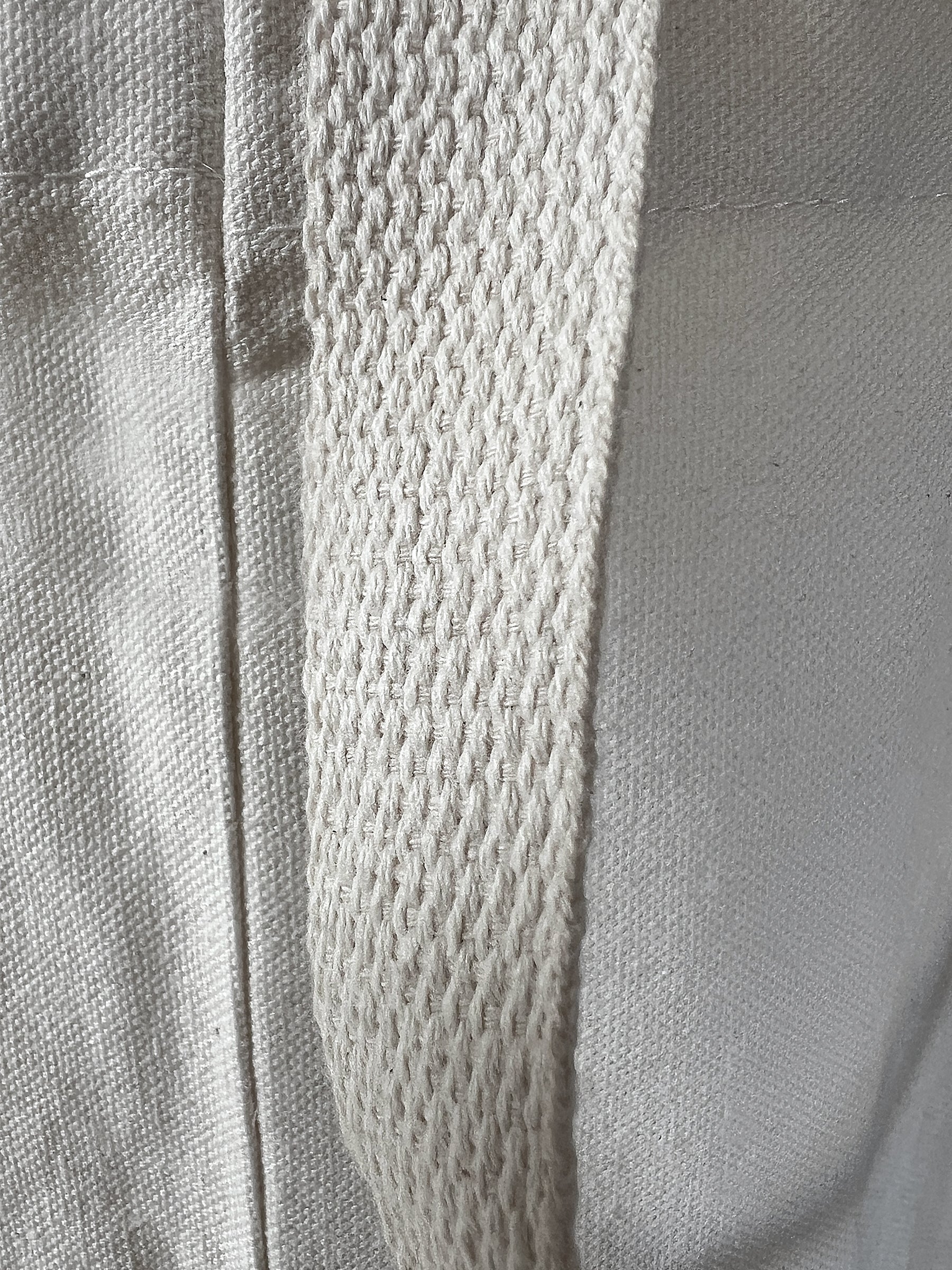 canvas wine tote bag 2 bottle handle detail