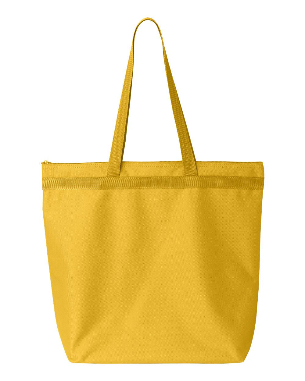 Large Zippered Polyester Tote Bag