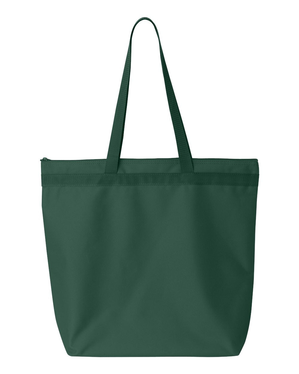 Large Zippered Polyester Tote Bag