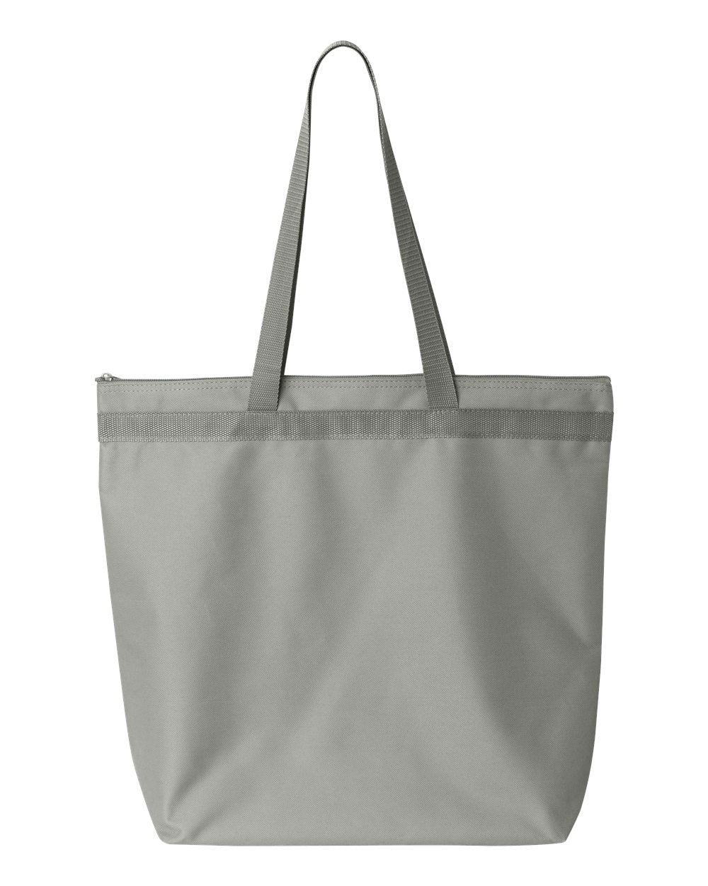 Large Zippered Polyester Tote Bag