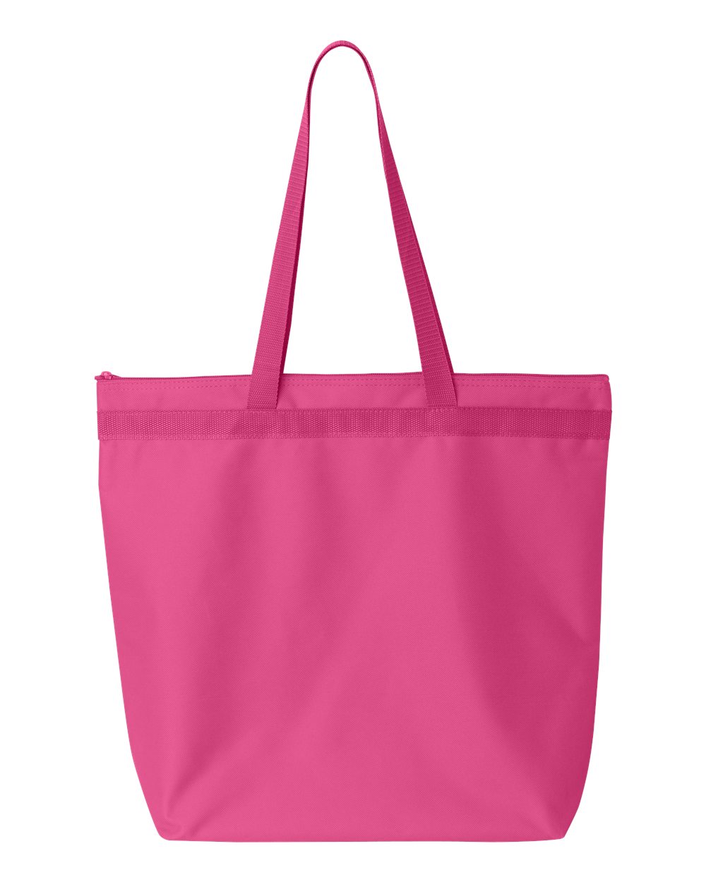 Large Zippered Polyester Tote Bag