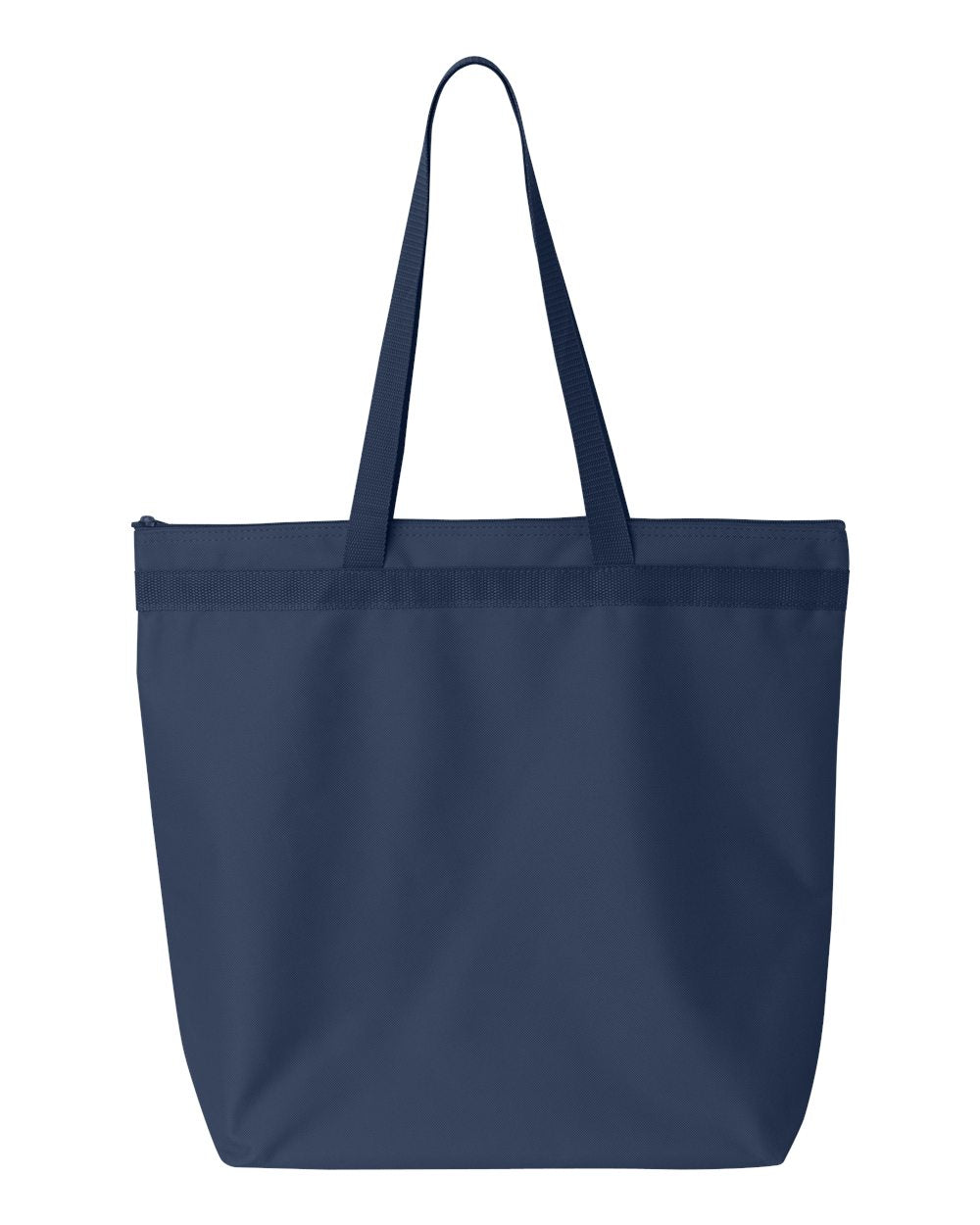 Large Zippered Polyester Tote Bag
