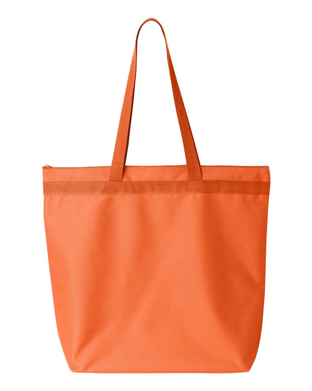 Large Zippered Polyester Tote Bag