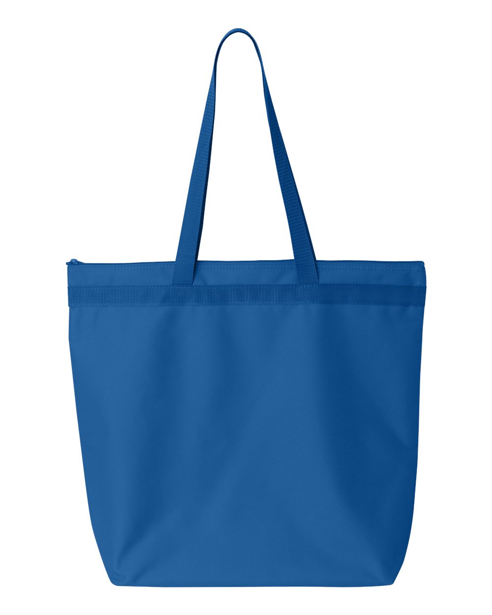 Large Zippered Polyester Tote Bag