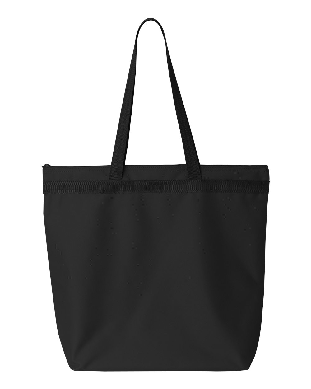 Large Zippered Polyester Tote Bag