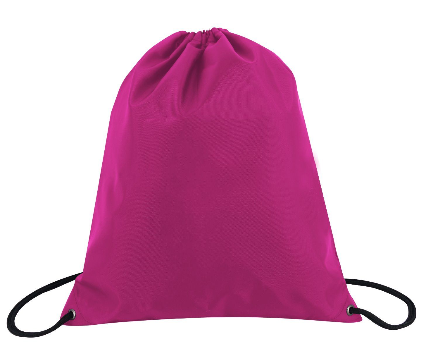 Economical nylon black drawstring pack