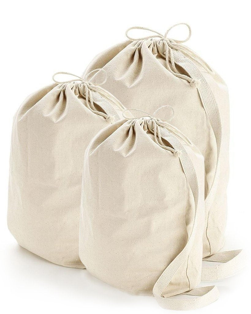 Heavy Canvas Laundry Bag with Drawstring Closure