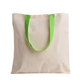 Economical Cotton Tote Bag With Colored Handles