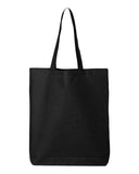 Economical Cotton Gusseted Tote Bag Black