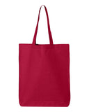 Economical Cotton Gusseted Tote Bag Red Wholesale Customization