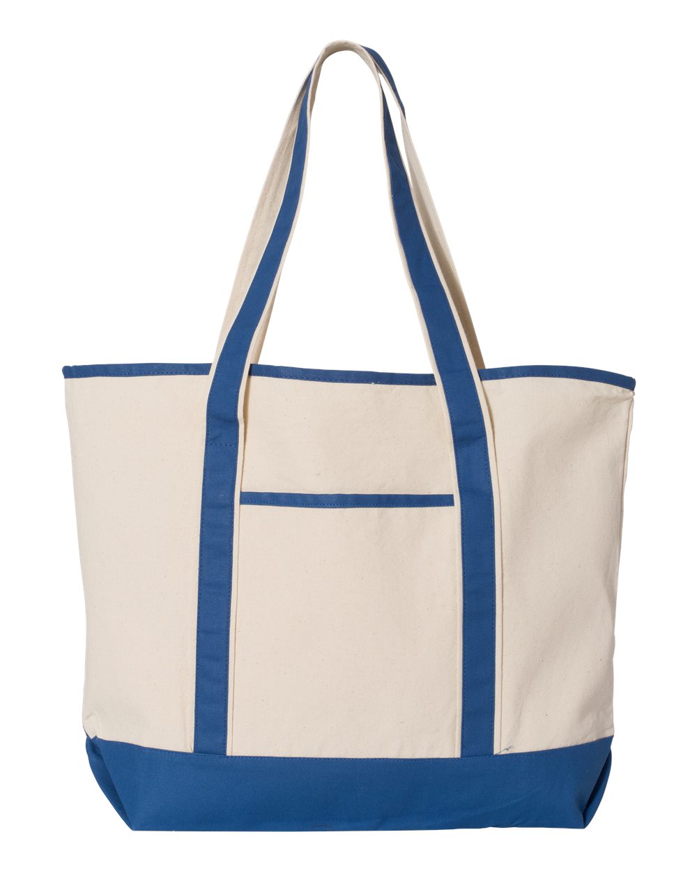 Large color handle zippered cotton tote bags