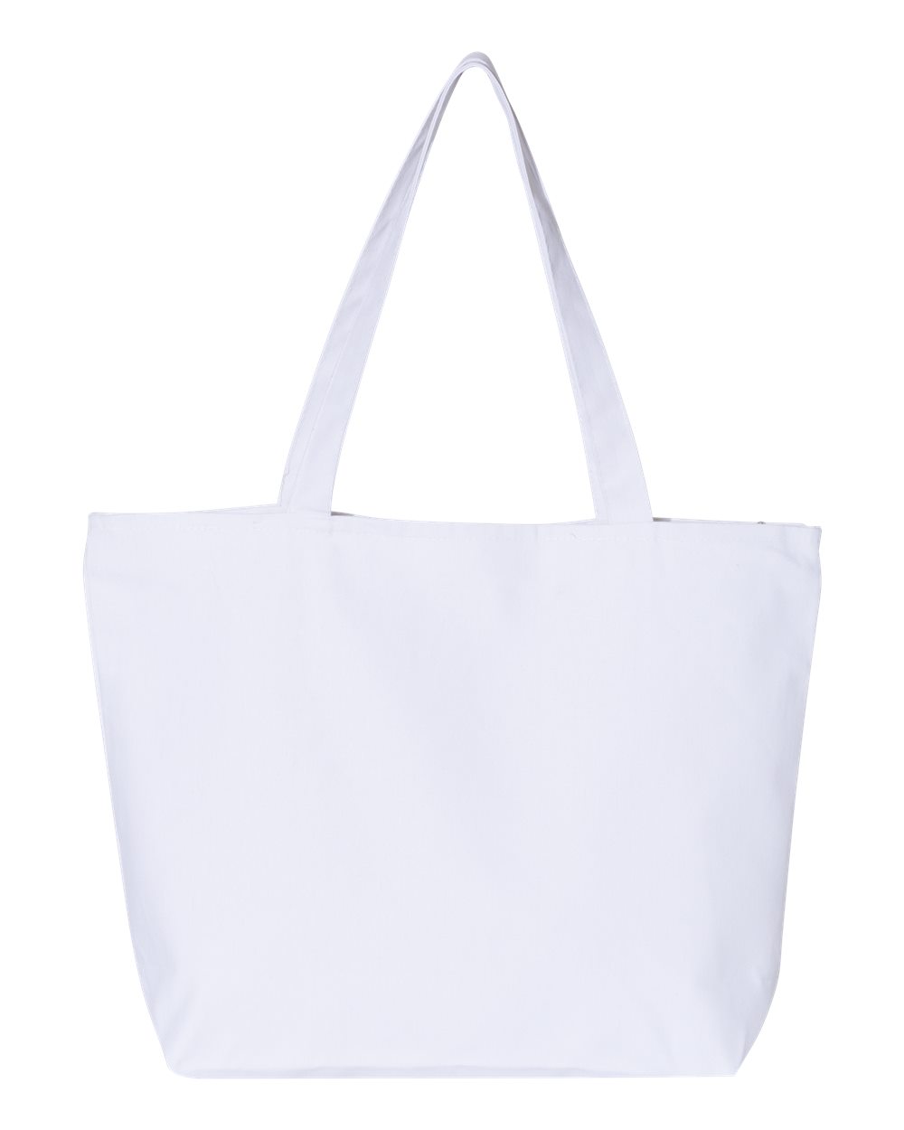 Large canvas tote bag with gusset zipper pocket