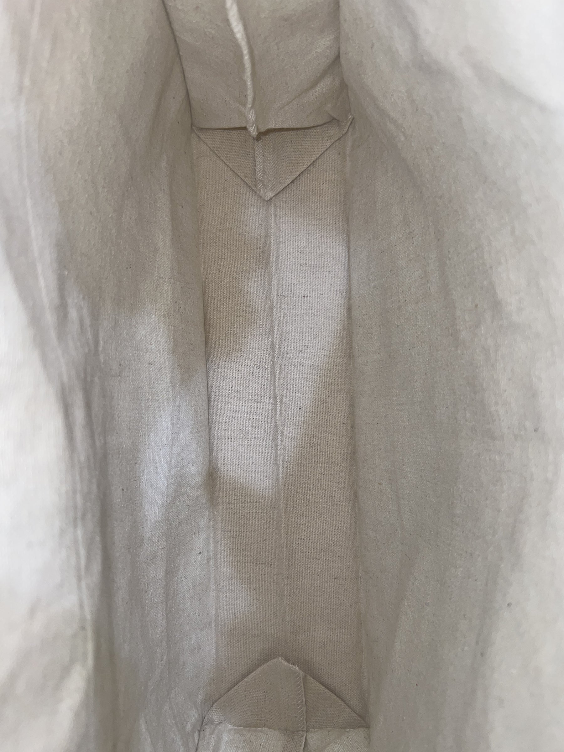 natural color canvas large tote bag gusset