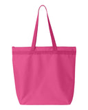 Large Zippered Polyester Tote Bag