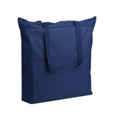 Large Zippered Polyester Tote Bag