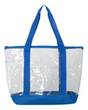 Fashionable clear transparent boat tote bag to go bag 