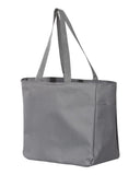 Large polyester tote with inside pocket