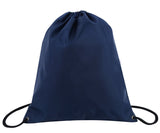210 denier nylon black drawstring backpack