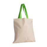 Economical Cotton Tote Bag With Colored Handles