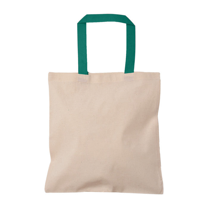 Economical Cotton Tote Bag With Colored Handles Promotional Customization Screenprint Wholesale