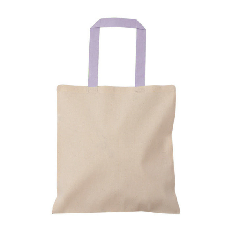 Economical Cotton Tote Bag With Colored Handles