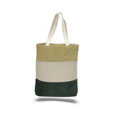 Wholesale tri color canvas tote bags