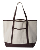 Heavy canvas tote bag with front bag