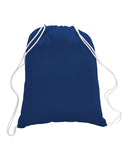 School Drawstring Cotton Backpack