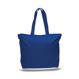 heavy canvas long handle grocery shopping tote